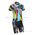 Cycling Jersey Set with Short Pants/Bib Short, Various Colors and Designs are Available